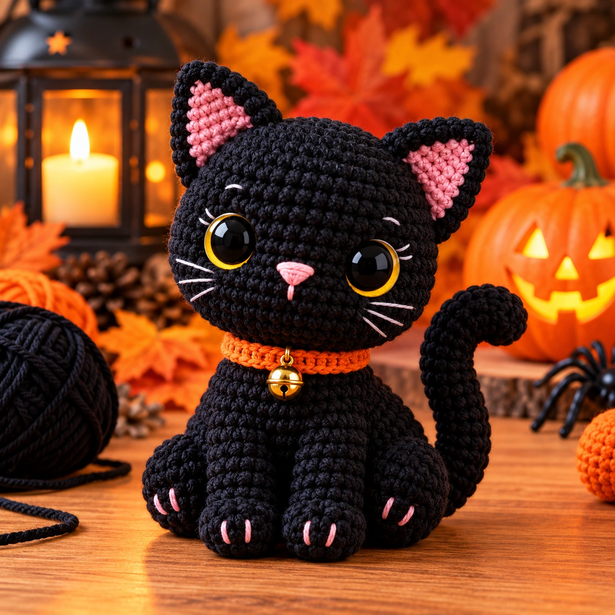 Schwarze Katze häkeln