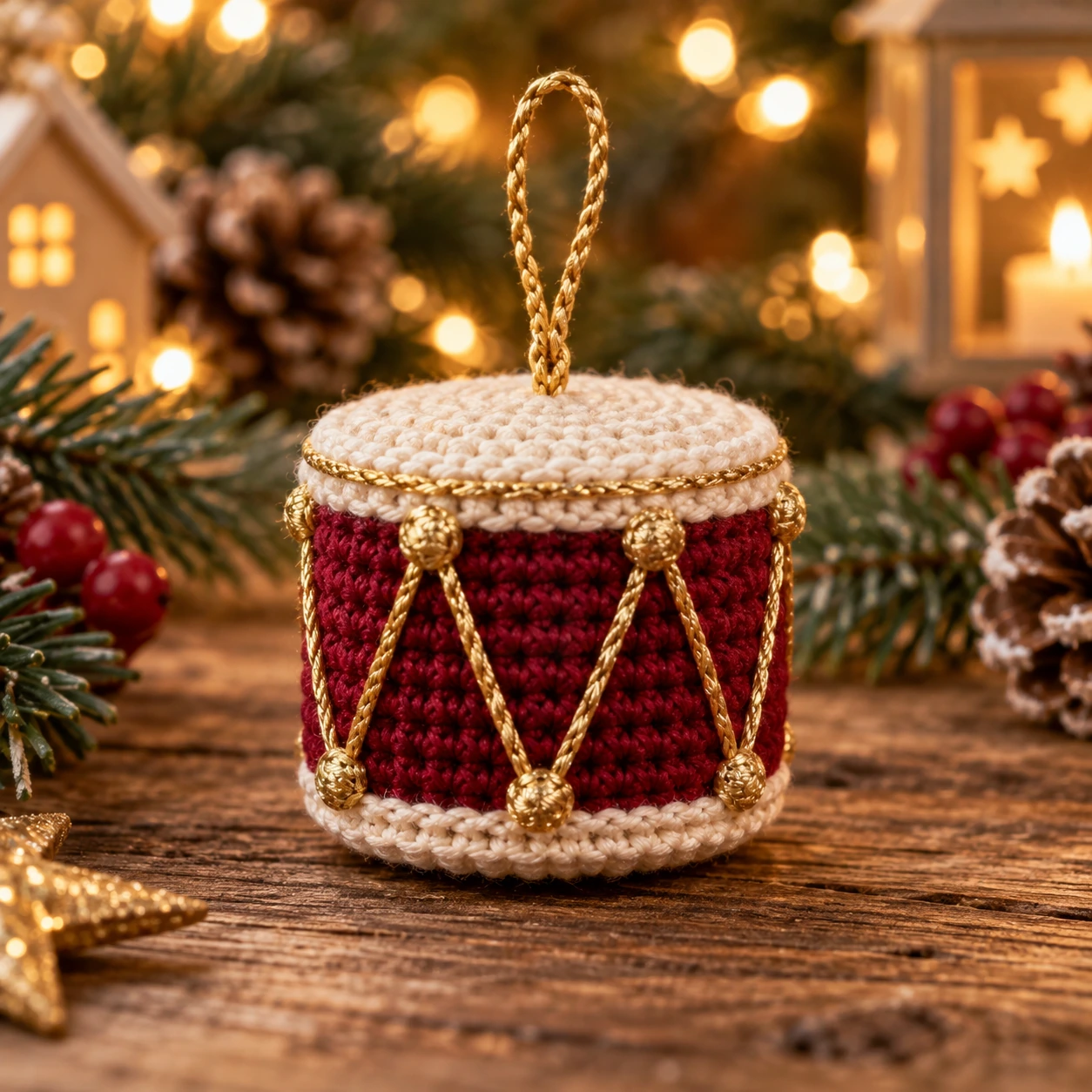 Weihnachtstrommel häkeln